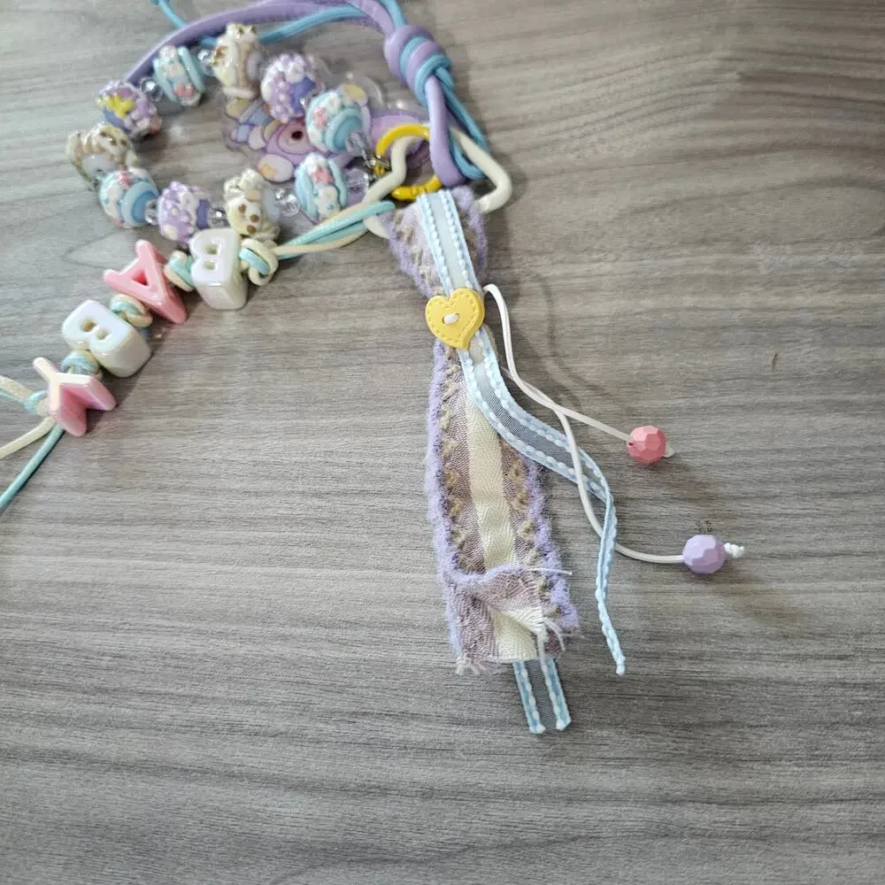 Baby Three Love Chain Time Key Chain Charms Accessories Pastel Blue Purple BABY